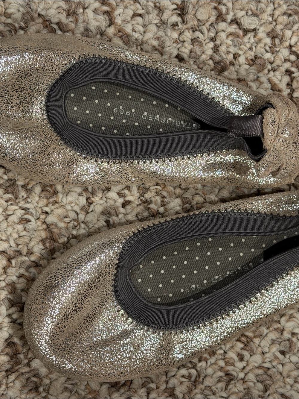 Sparkle Ballet Flats - Metallic Taupe by Baby Gap